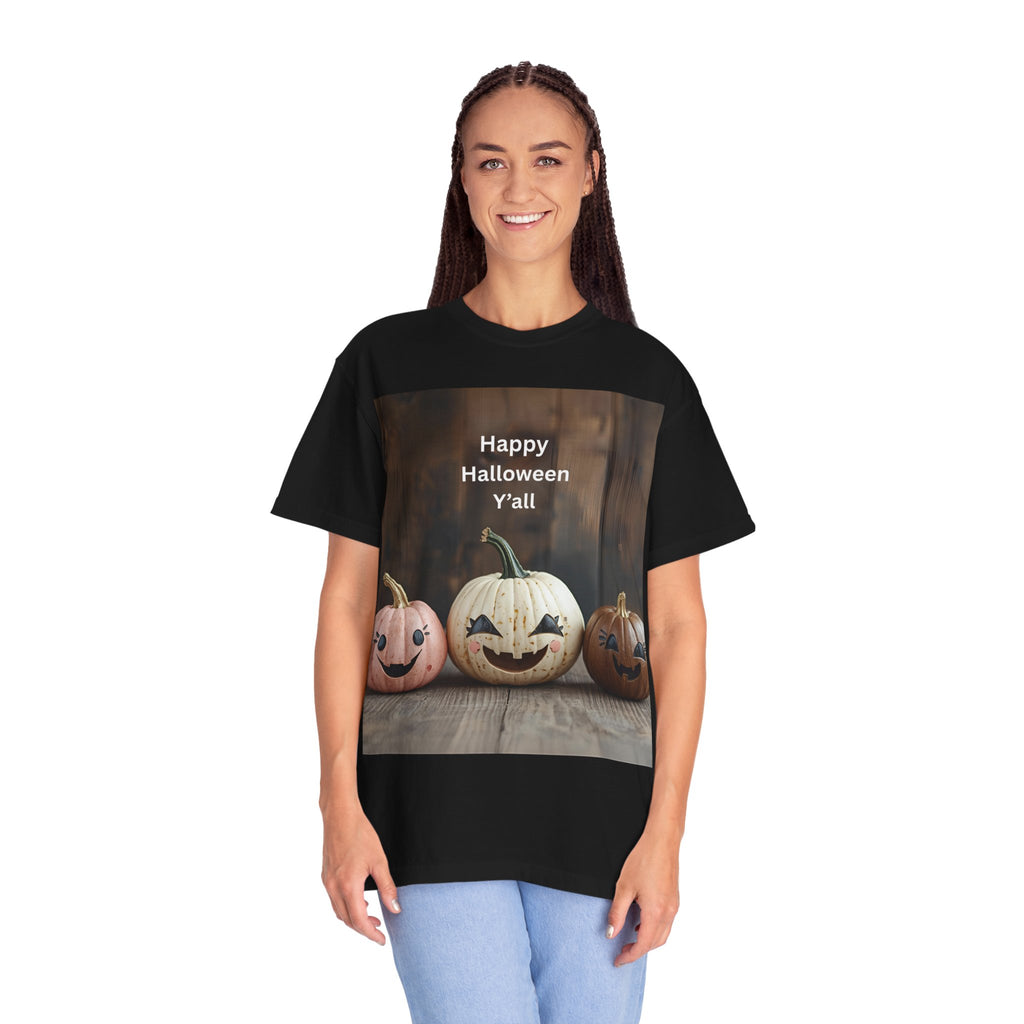Happy Halloween Y'all T-shirt, Fall Pumpkin Tee, Unisex Halloween Apparel, Cute Halloween Gift, Autumn Wardrobe Essential
