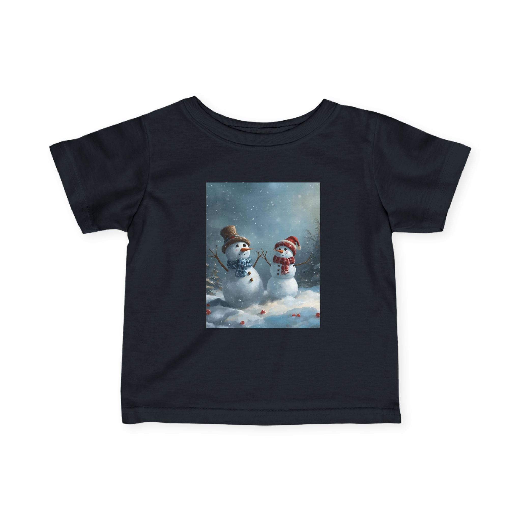 Christmas Snowman Winter Wonderland Infant Tee, Snowman Baby Shirt, Cute Kids Winter Clothes, Holiday Toddler Outfit, Cozy Preschool Apparel