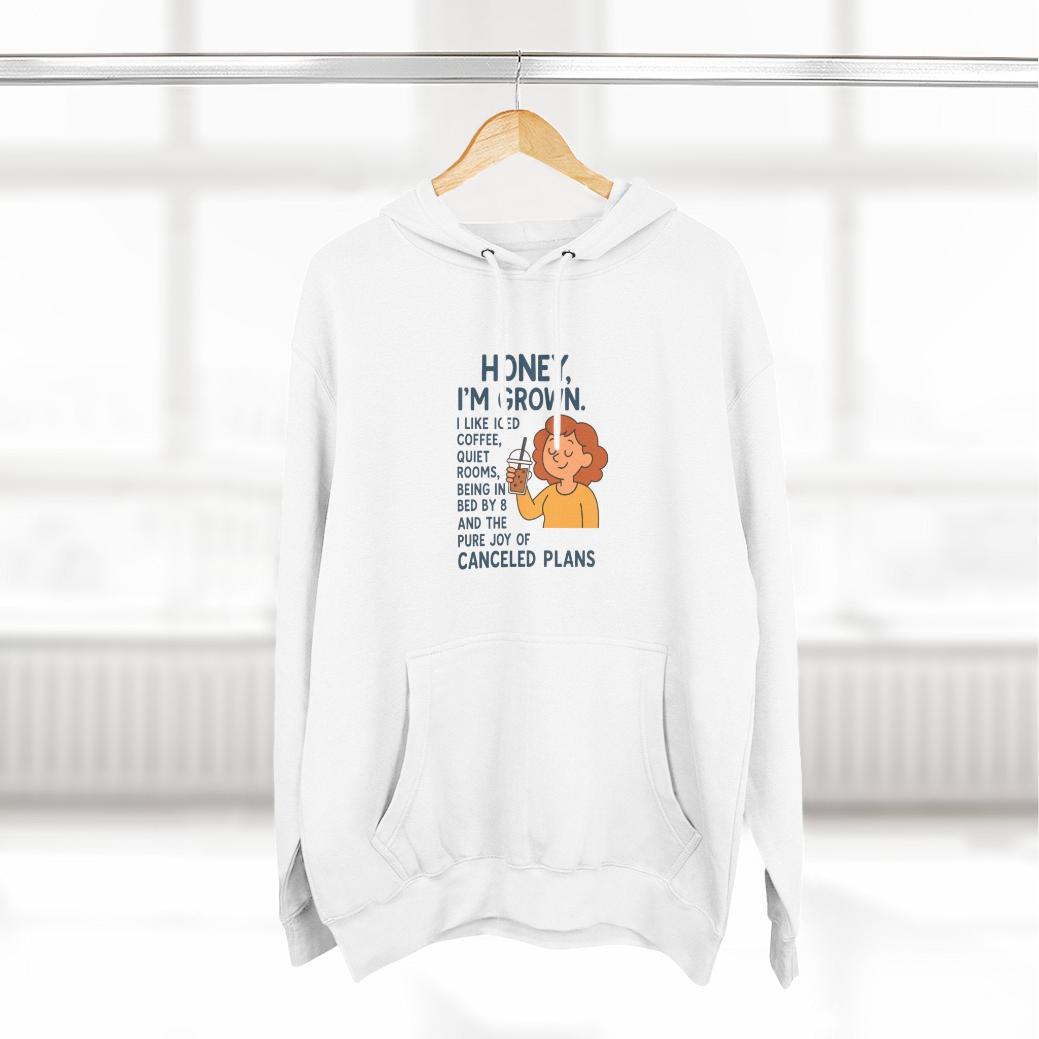 Honey I'M Grown Funny Three-Panel Fleece Hoodie