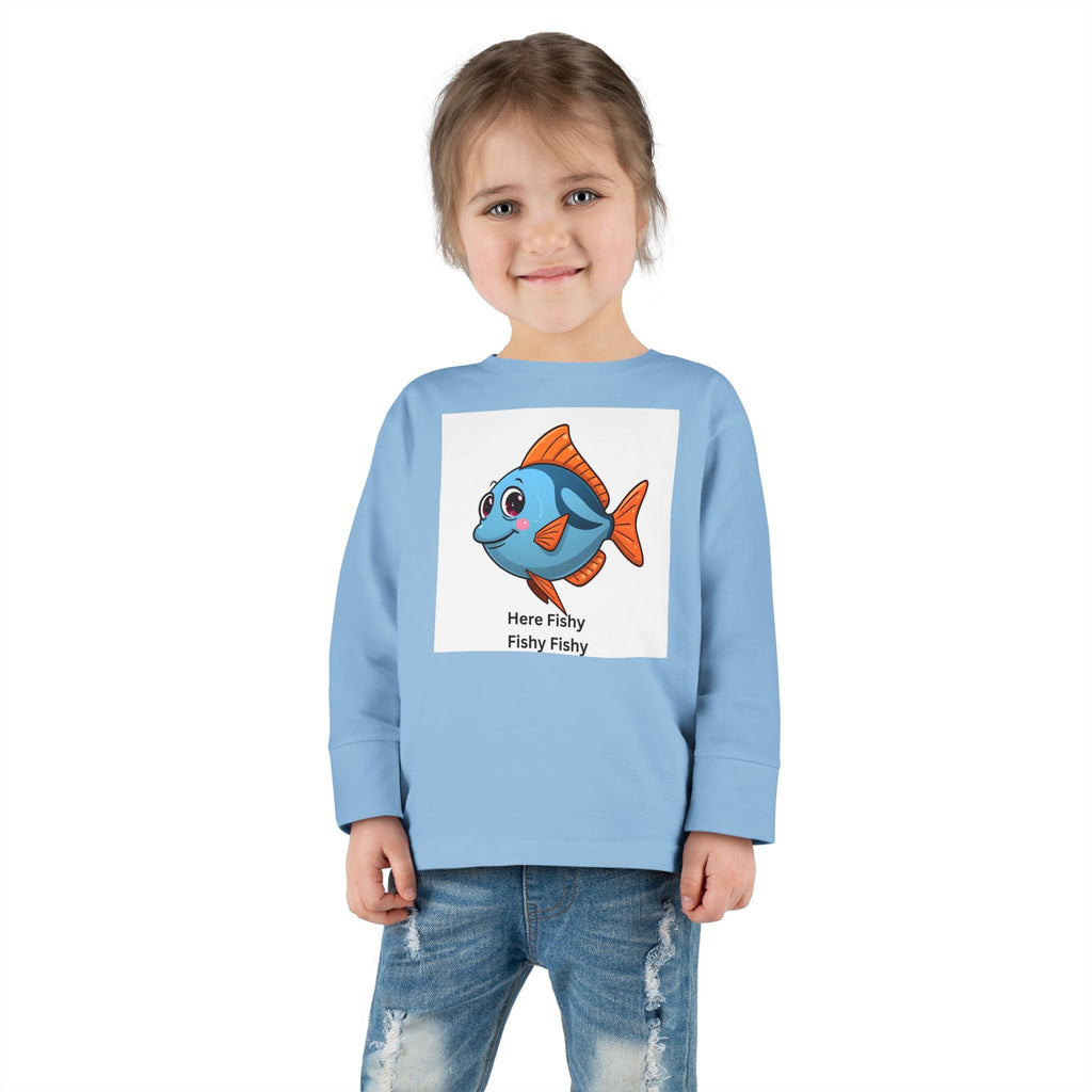 Here Fishy Fishy Fishy Toddler Long Sleeve Tee
