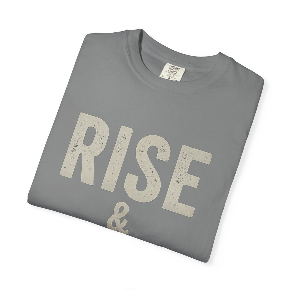 Boss Built Co Rise & Grind T-Shirt — Motivational Graphic Tee for Hustle Mindset