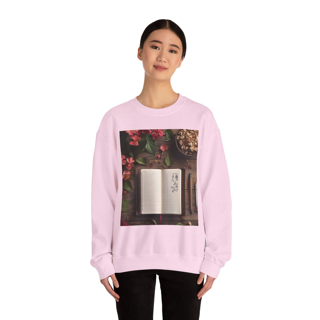 Floral Inspirational Sweatshirt | Cozy Crewneck for Writers, Nature Lovers, Journal Enthusiasts, Perfect Gift for Friends
