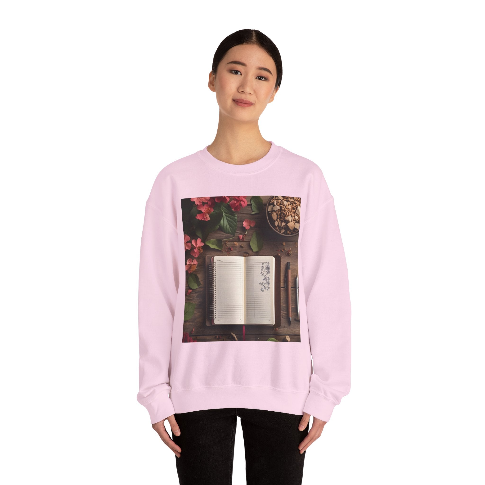 Floral Inspirational Sweatshirt | Cozy Crewneck for Writers, Nature Lovers, Journal Enthusiasts, Perfect Gift for Friends