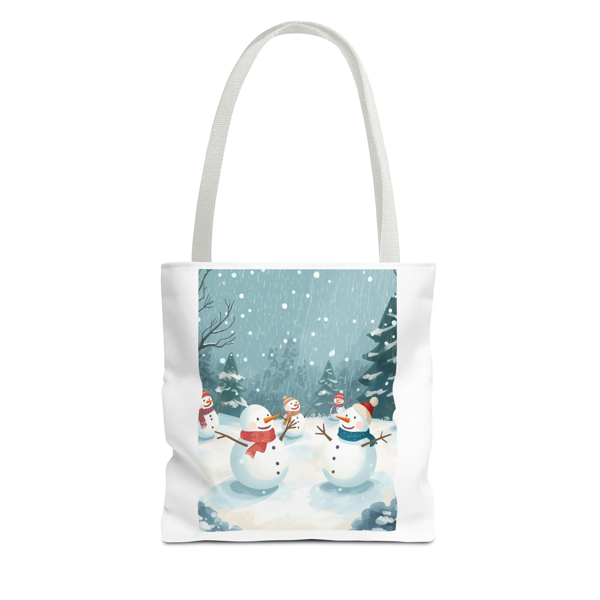 Christmas Winter Wonderland Tote Bag, Snowman Design, Holiday Shopping Bag, Christmas Gift, Reusable Eco Bag, Festive Accessory