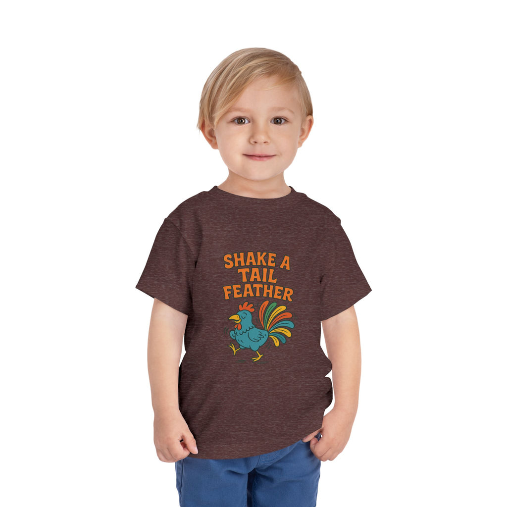 Shake A Tail Feather Funny Toddler Short Sleeve Tee