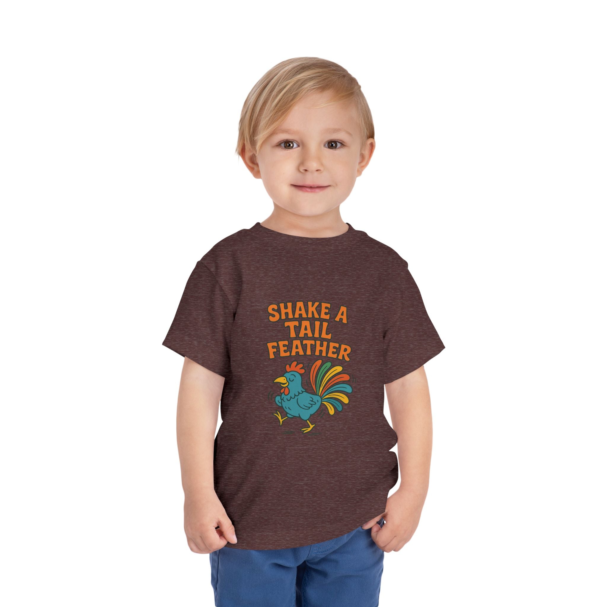 Shake A Tail Feather Funny Toddler Short Sleeve Tee