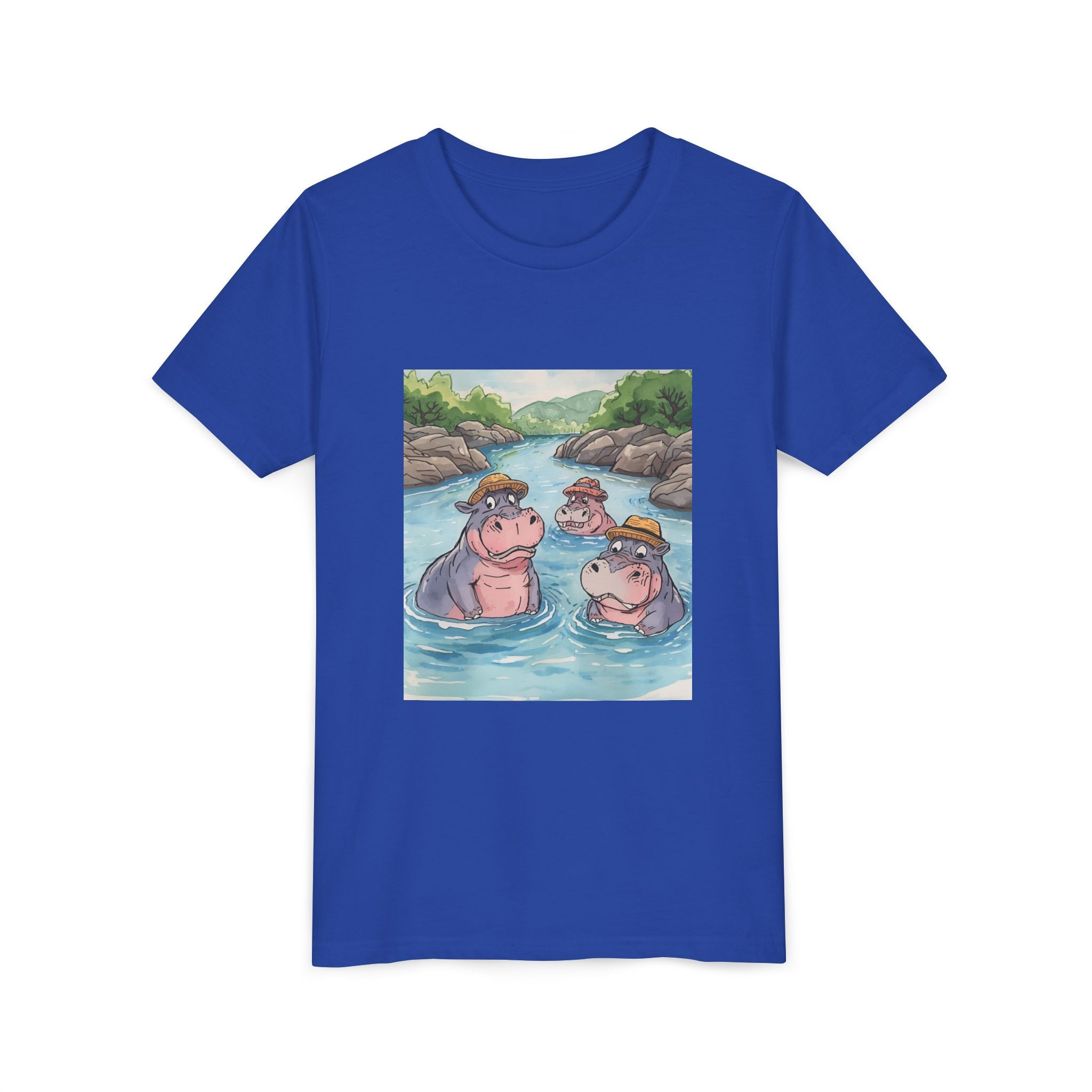 Hippo Cute Youth Short Sleeve Tee