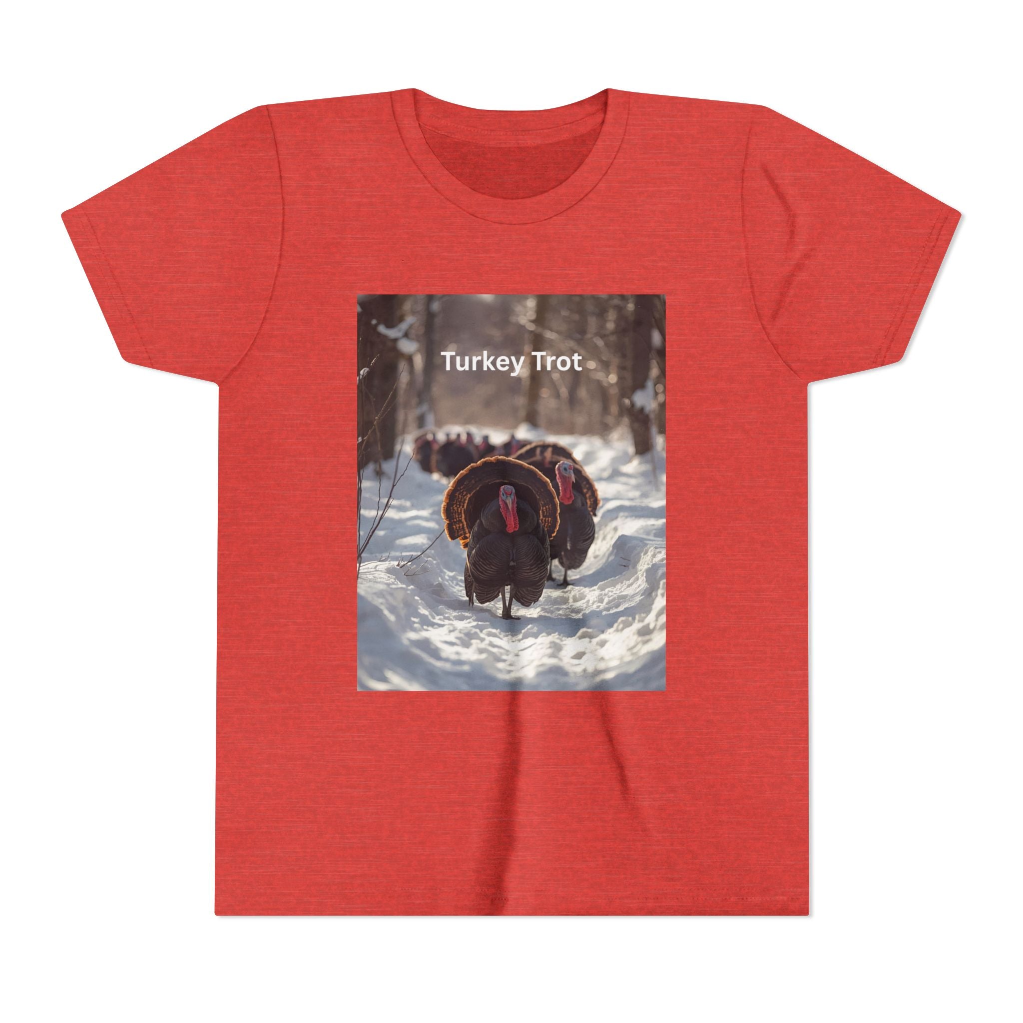 Thanksgiving Turkey Trot Youth Tee, Cute Holiday Shirt, Fall Apparel, Kids Thanksgiving Outfit, Funny Tee for Celebration