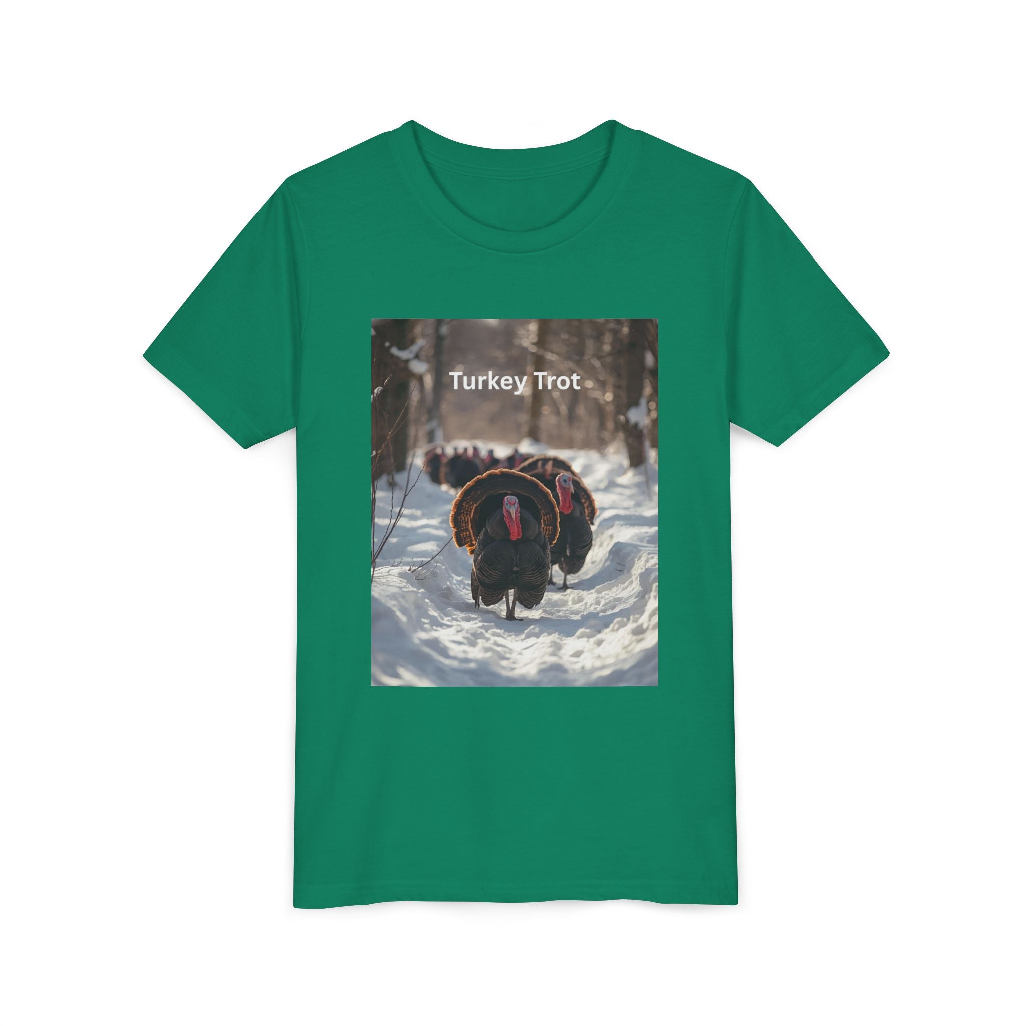 Thanksgiving Turkey Trot Youth Tee, Cute Holiday Shirt, Fall Apparel, Kids Thanksgiving Outfit, Funny Tee for Celebration