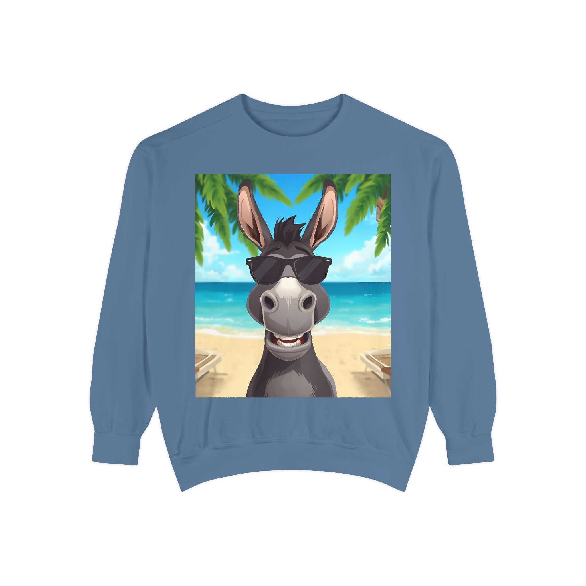 Donkey Beach Vibe Unisex Garment-Dyed Sweatshirt