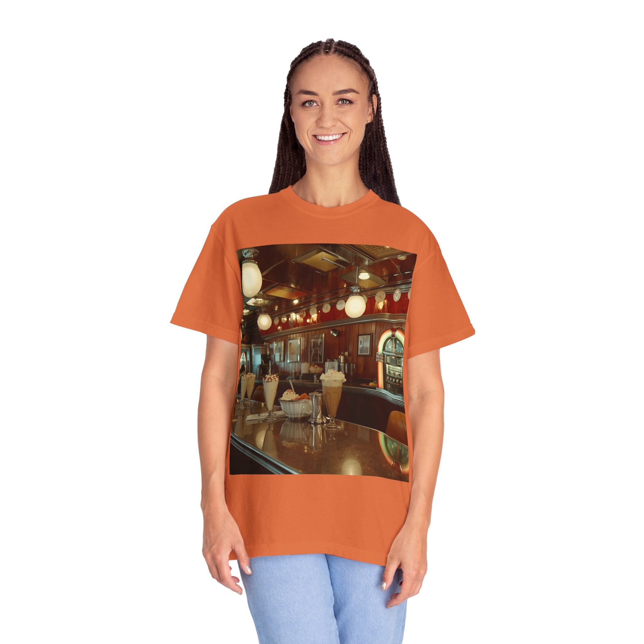 Cozy Vintage Café Vibe Unisex T-shirt, Casual Tee, Retro Style, Gift for Coffee Lovers, Summer Fashion, Everyday Wear