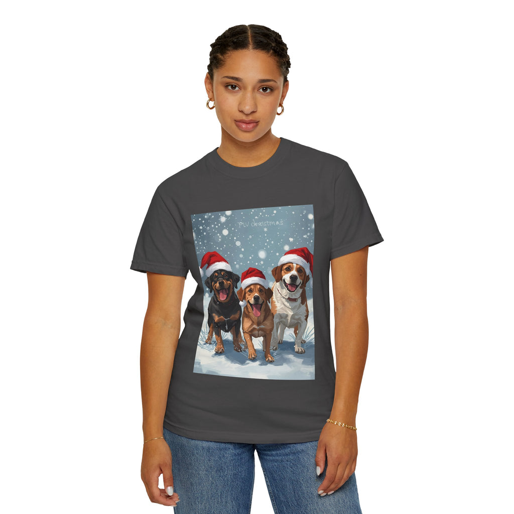 Cute Festive Christmas Dog Lover T-Shirt, Cute Holiday Shirt, Unisex Christmas Apparel, Gift for Pet Owners, Winter Celebration Tee