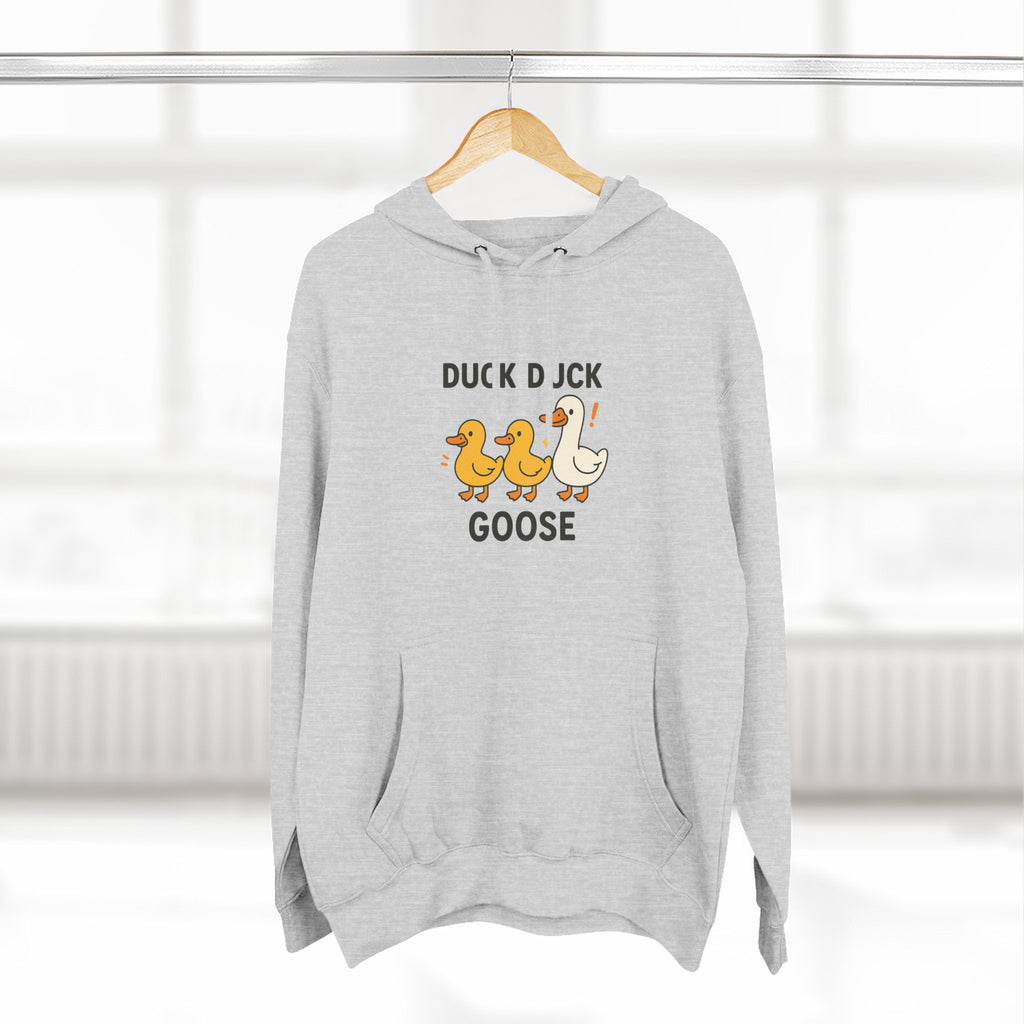 Cute Duck Duck Goose Hoodie, Funny Fleece Sweatshirt, Gift for Kids and Adults, Perfect for Fall and Casual Wear