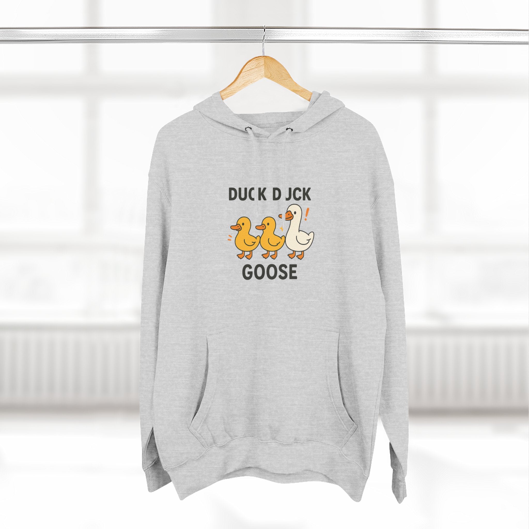 Cute Duck Duck Goose Hoodie, Funny Fleece Sweatshirt, Gift for Kids and Adults, Perfect for Fall and Casual Wear
