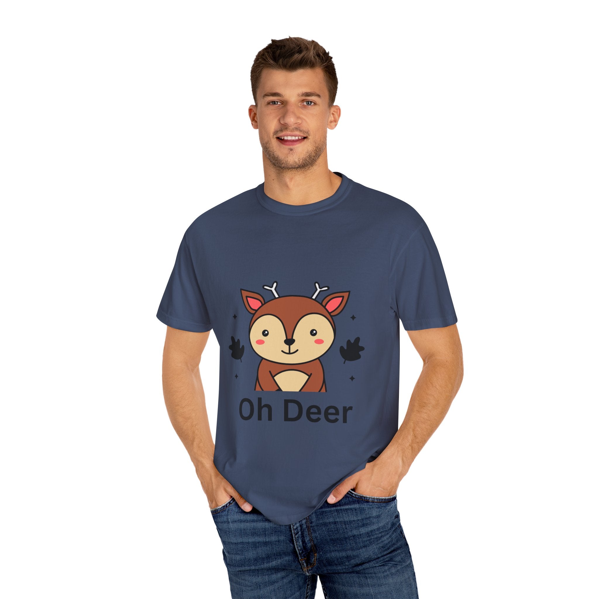 Cute Animal Graphic T-Shirt, Oh Deer Tee, Gift for Animal Lovers, Funny Shirt for Family, Casual Wear, Unisex Fashion