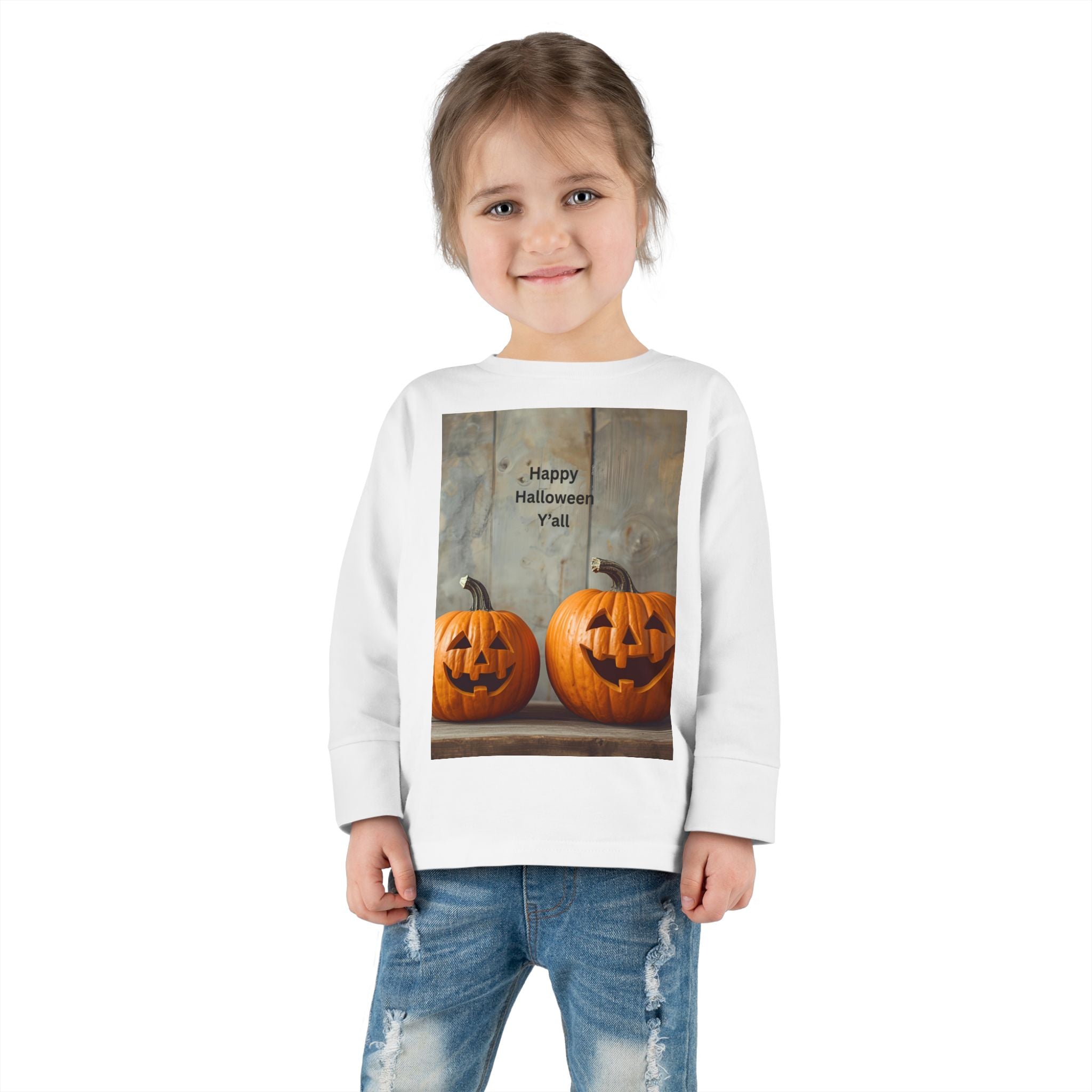 Halloween Pumpkin Toddler Long Sleeve Tee