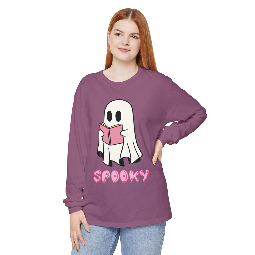 Spooky Ghost Long Sleeve T-Shirt, Halloween Shirt, Unisex Tee, Cozy Casual Apparel, Ghost Reading Book Design, Perfect for Fall [...]