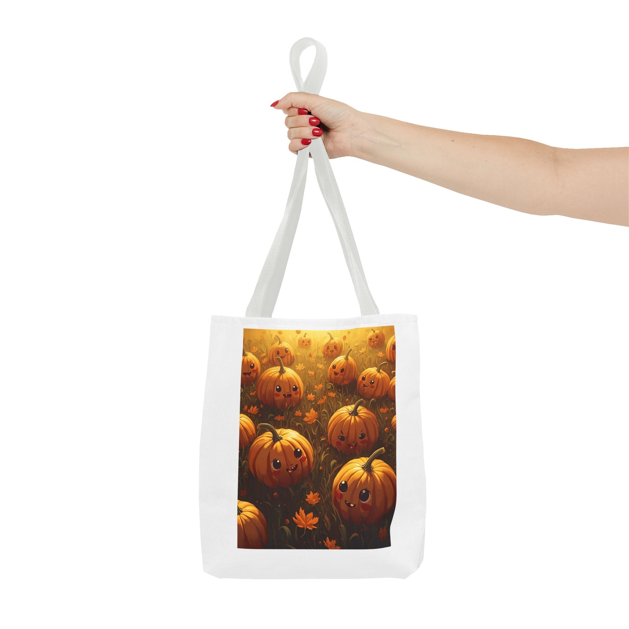Happy Halloween Pumpkin Tote Bag, Halloween Shopping Bag, Fall Accessory, Eco-Friendly Tote, Cute Pumpkin Art Bag