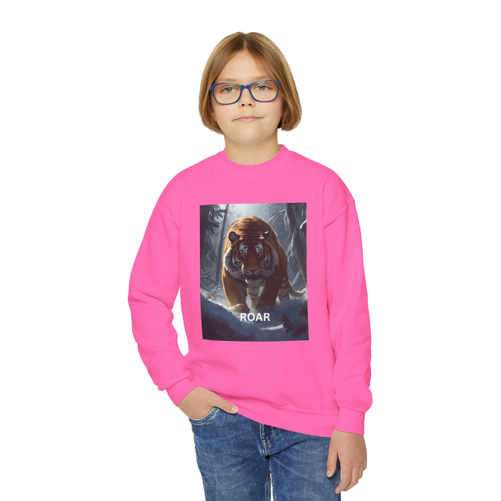 Tiger Roar Snow Youth Crewneck Sweatshirt