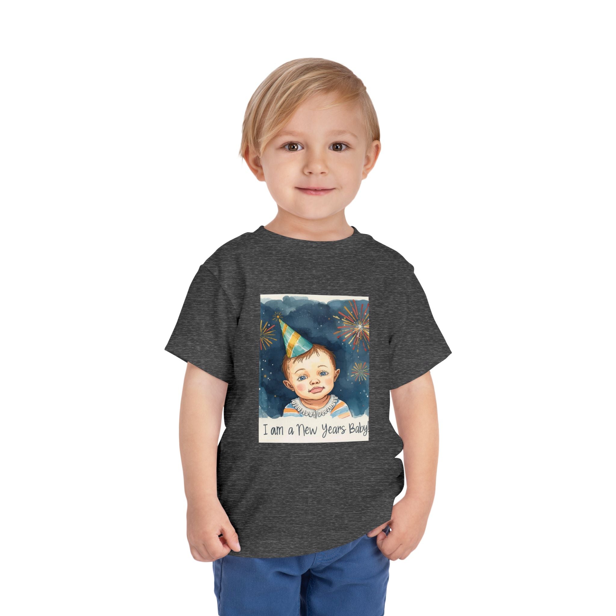 I Am A New Years Baby Toddler Short Sleeve Tee