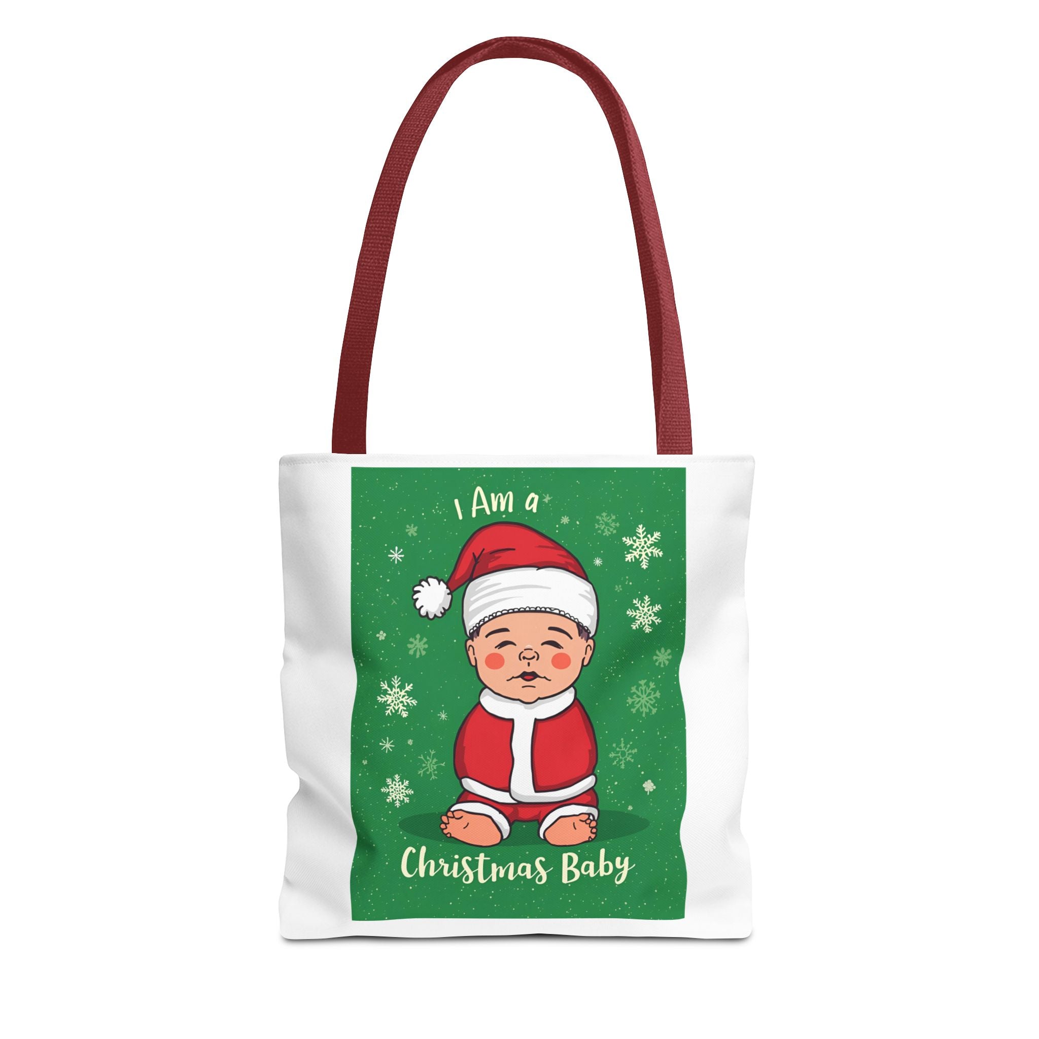 Christmas Baby Tote Bag, Holiday Gift Bag, Santa Baby Shopper, Festive Reusable Tote, Cute Christmas Tote for Kids