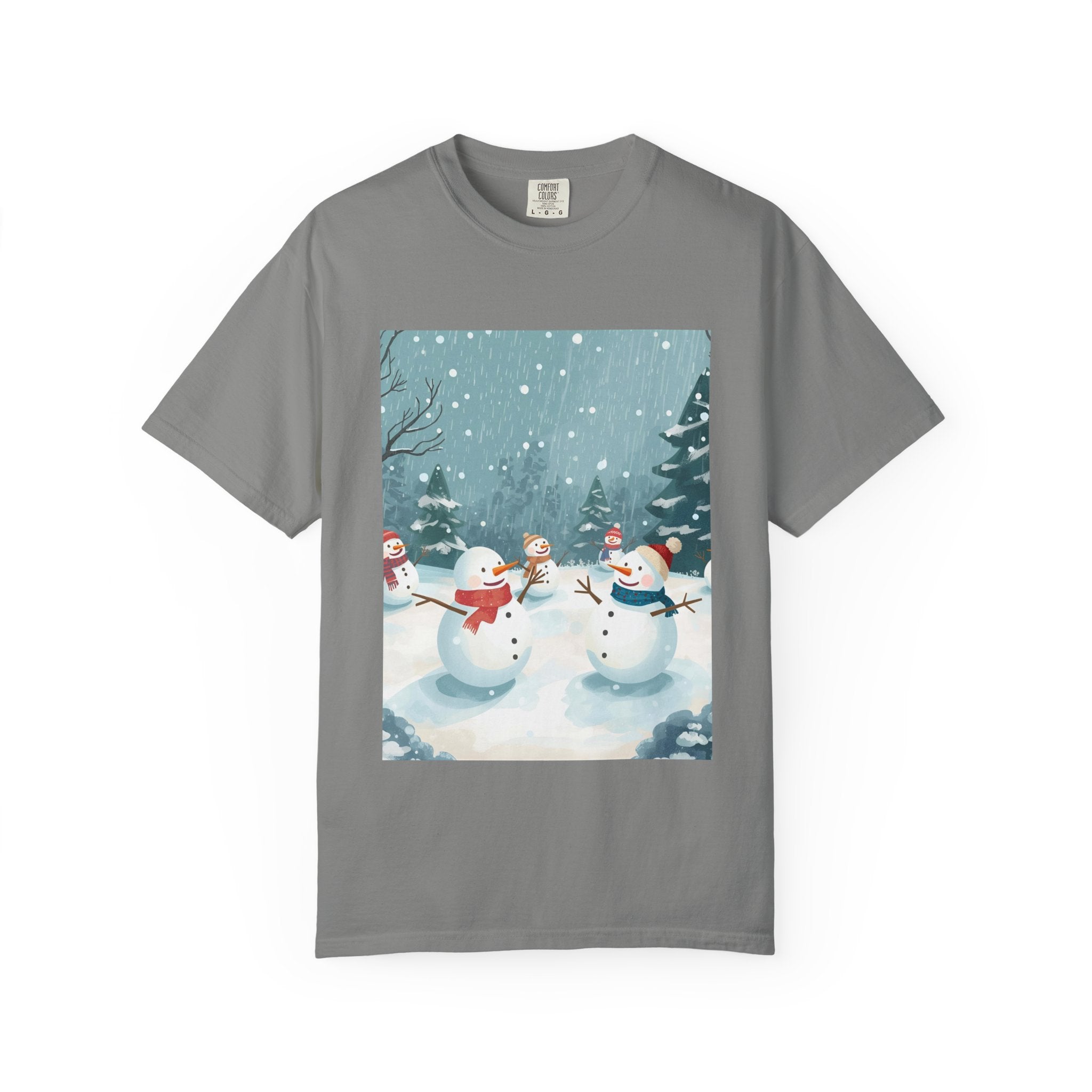 Festive Christmas Snowman Winter Wonderland T-shirt, Holiday Tee, Snowman Gift, Cozy Apparel, Unisex Christmas Shirt, Festive Winter Wear