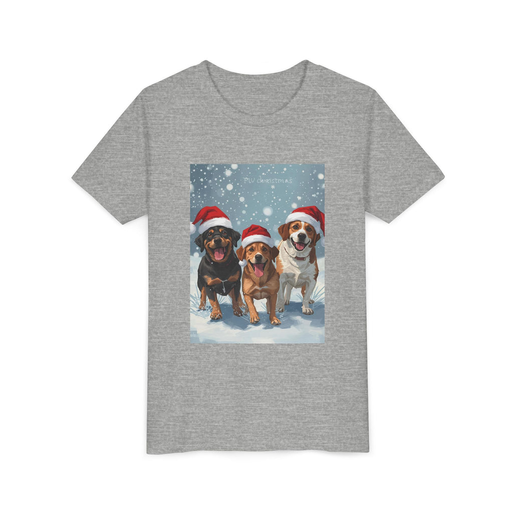 Cute Christmas Dogs Youth Short Sleeve Tee