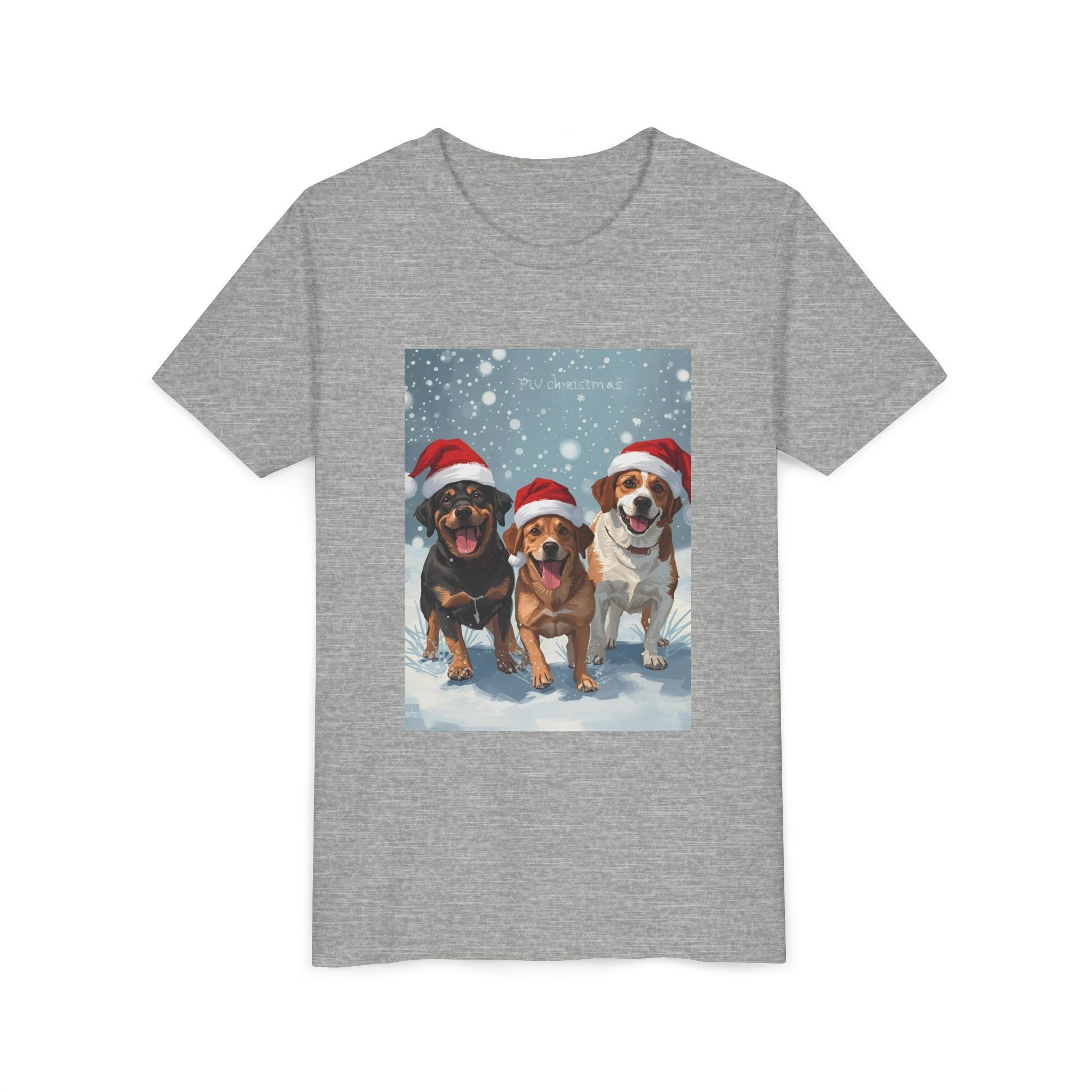 Cute Christmas Dogs Youth Short Sleeve Tee