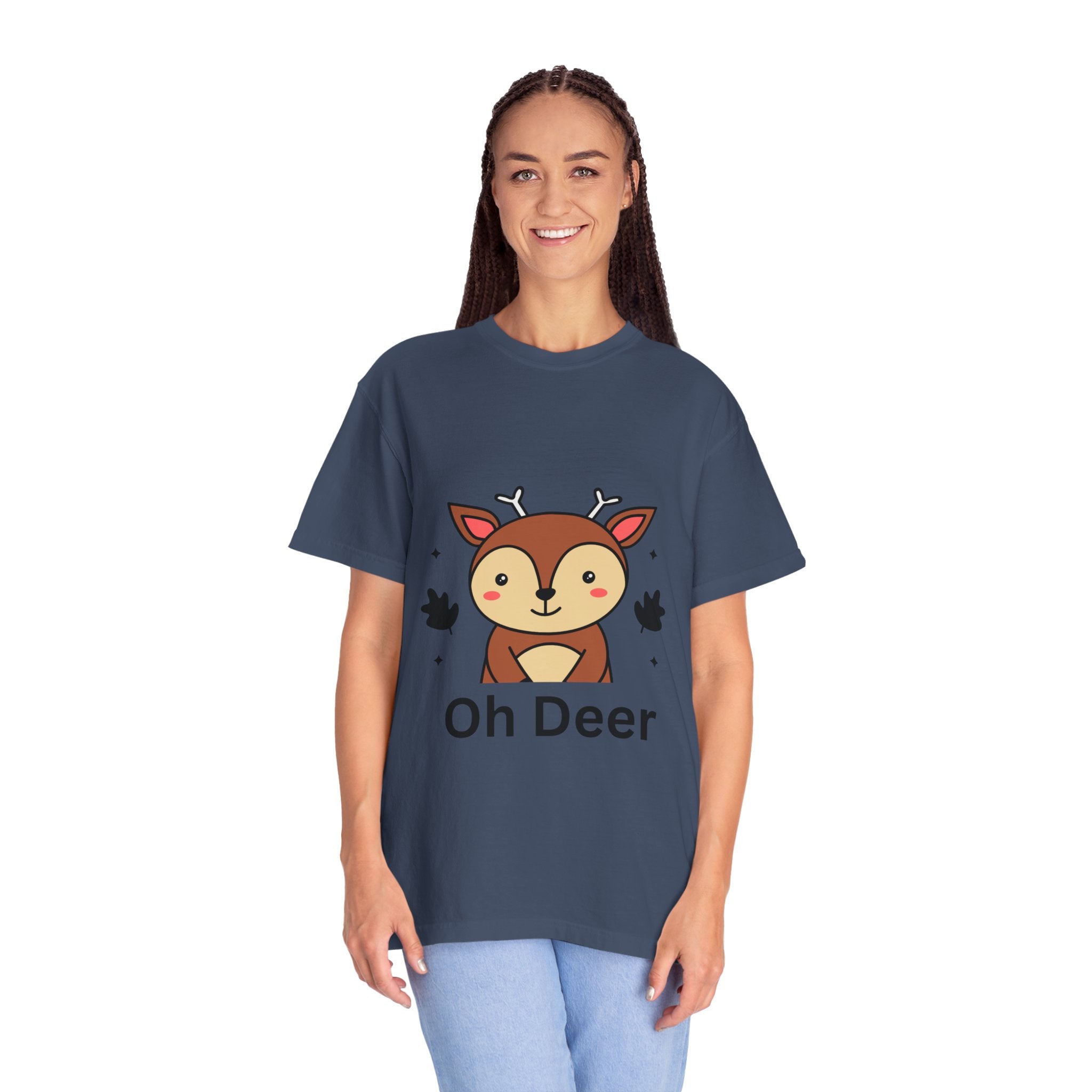 Cute Animal Graphic T-Shirt, Oh Deer Tee, Gift for Animal Lovers, Funny Shirt for Family, Casual Wear, Unisex Fashion