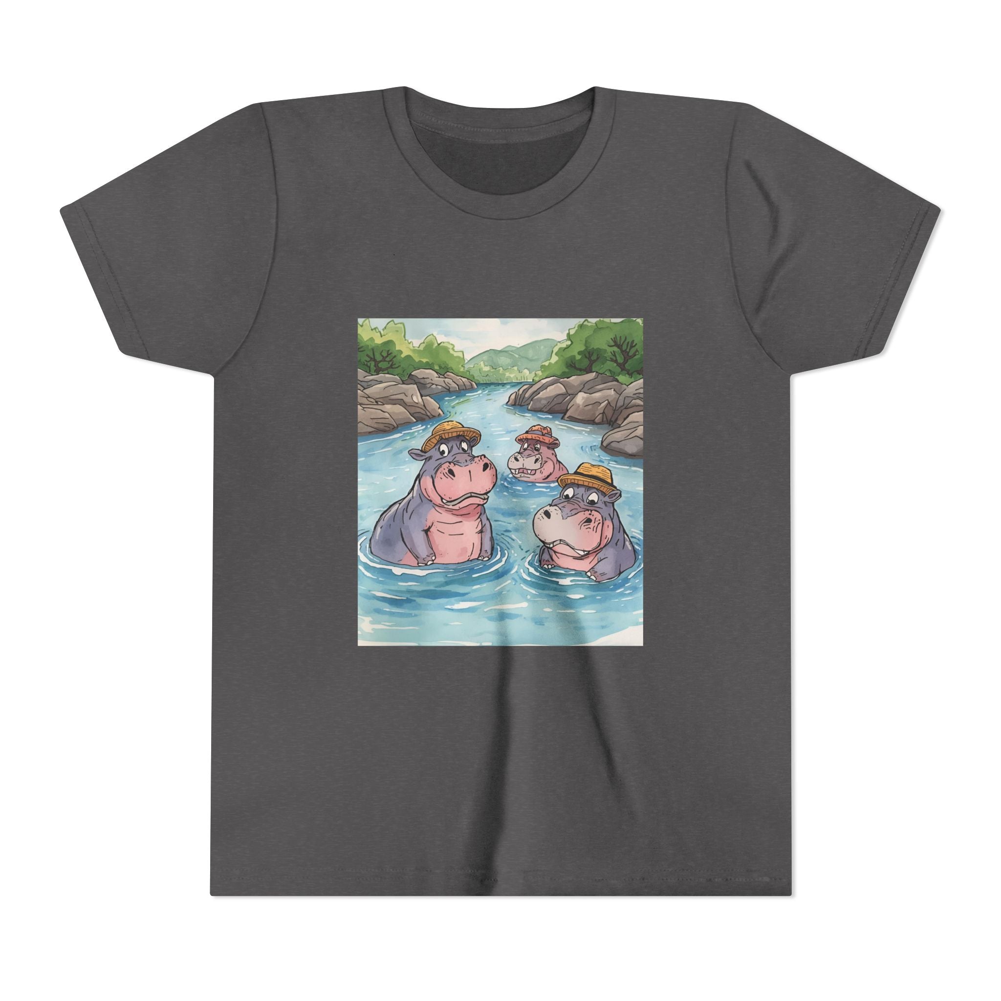 Hippo Cute Youth Short Sleeve Tee