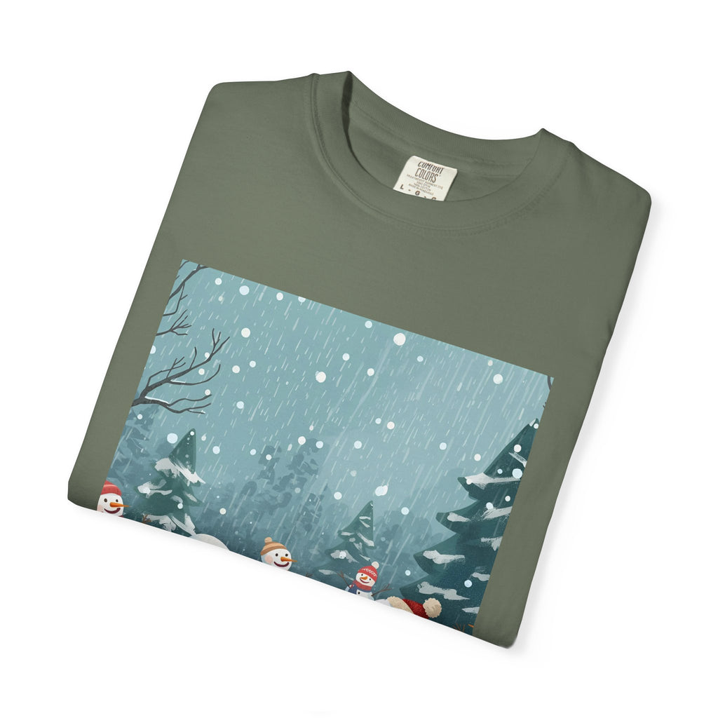 Festive Christmas Snowman Winter Wonderland T-shirt, Holiday Tee, Snowman Gift, Cozy Apparel, Unisex Christmas Shirt, Festive Winter Wear