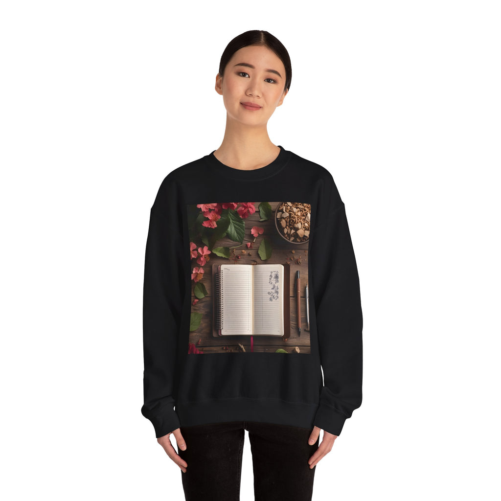 Floral Inspirational Sweatshirt | Cozy Crewneck for Writers, Nature Lovers, Journal Enthusiasts, Perfect Gift for Friends