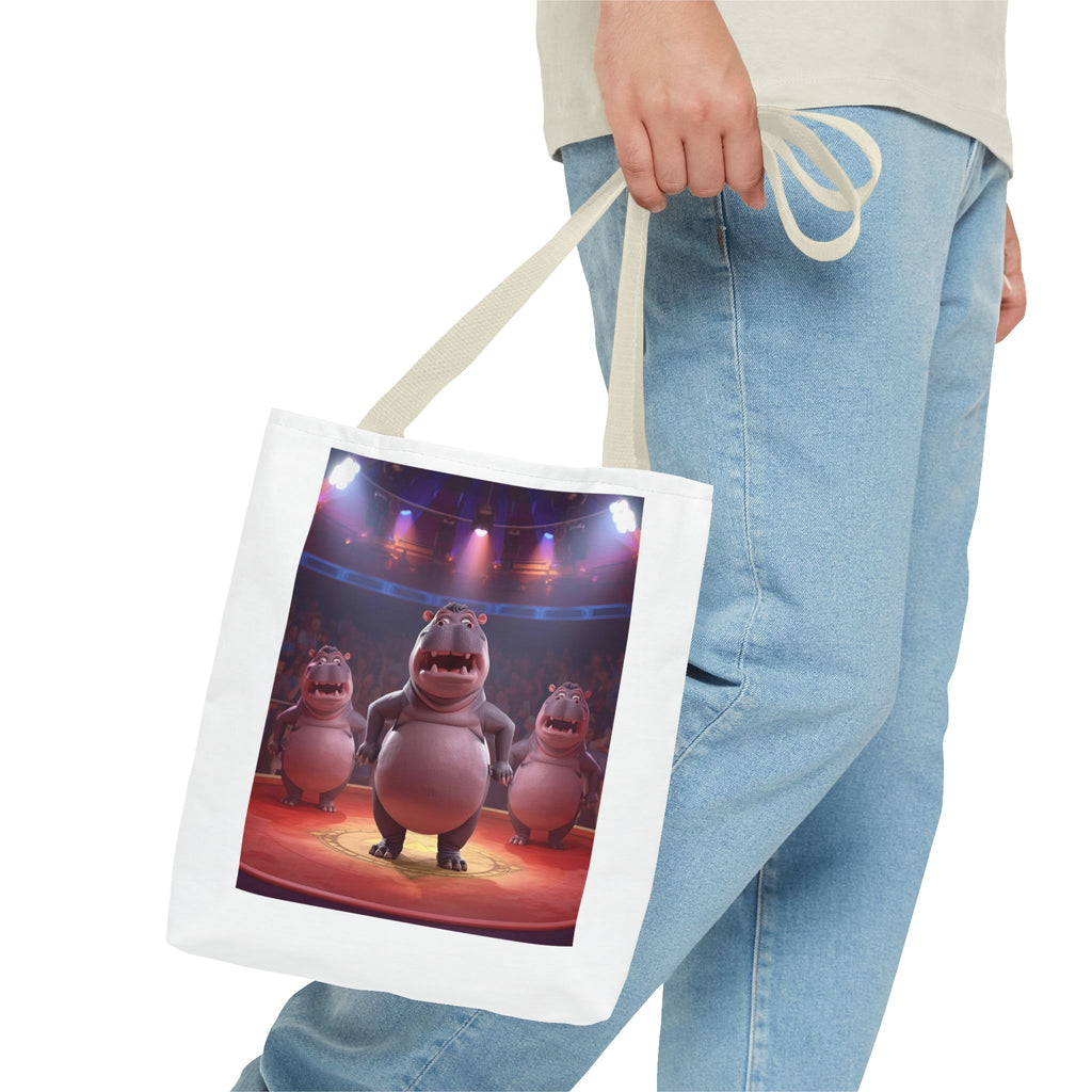 Hippo Funny Tote Bag (AOP)