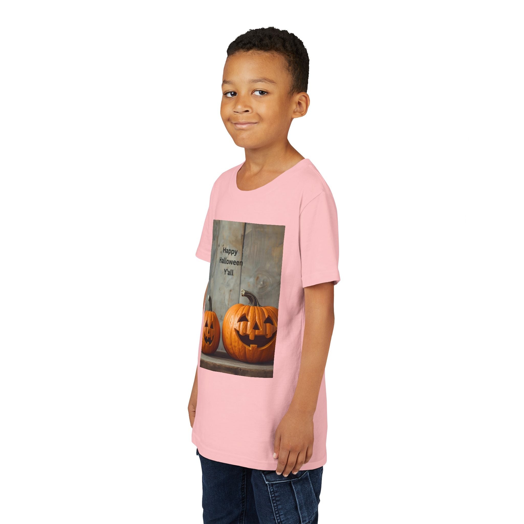 Halloween Pumpkin Youth Tee, Spooky Kids Shirt, Pumpkin Graphic Tee, Fall Celebration Gift, Trick or Treat Outfit