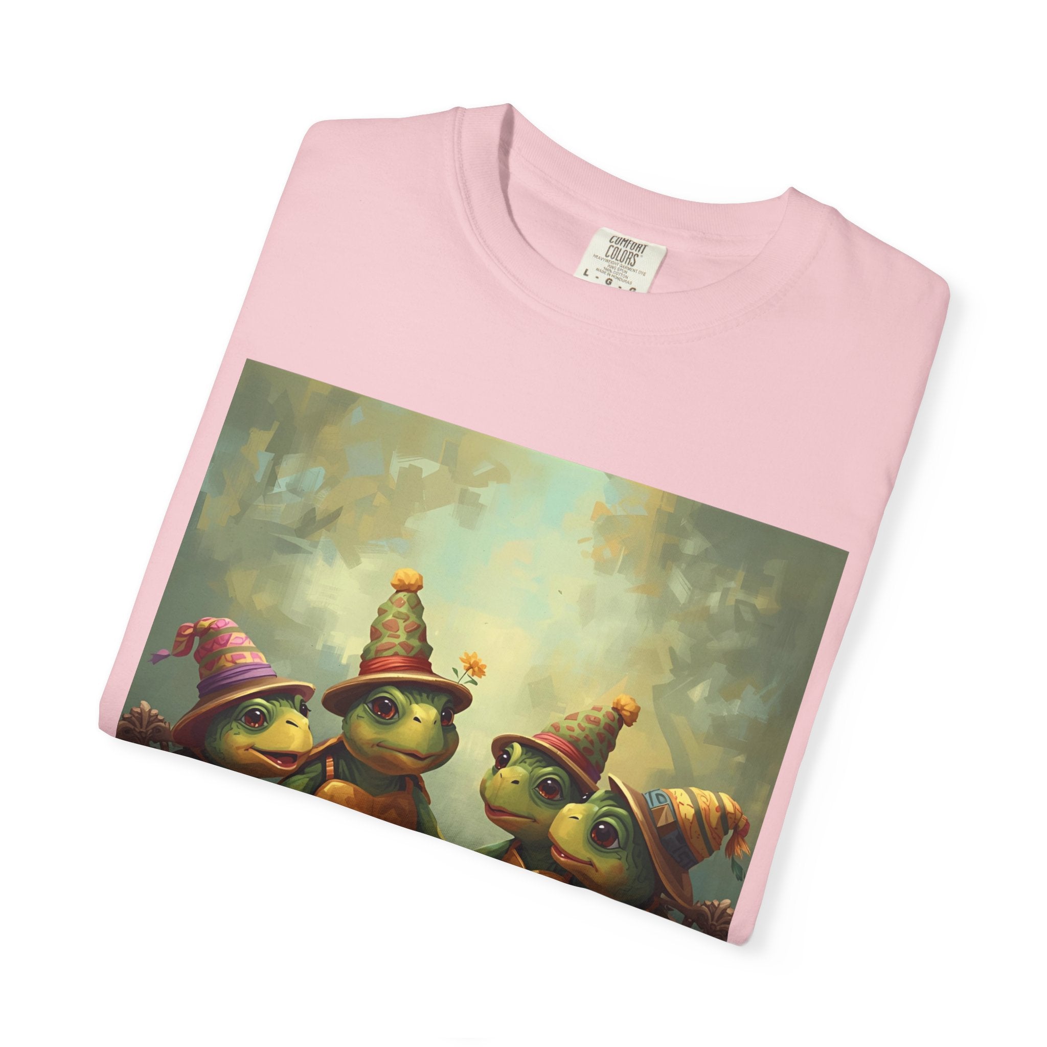Whimsical Turtle Unisex Garment-Dyed T-shirt