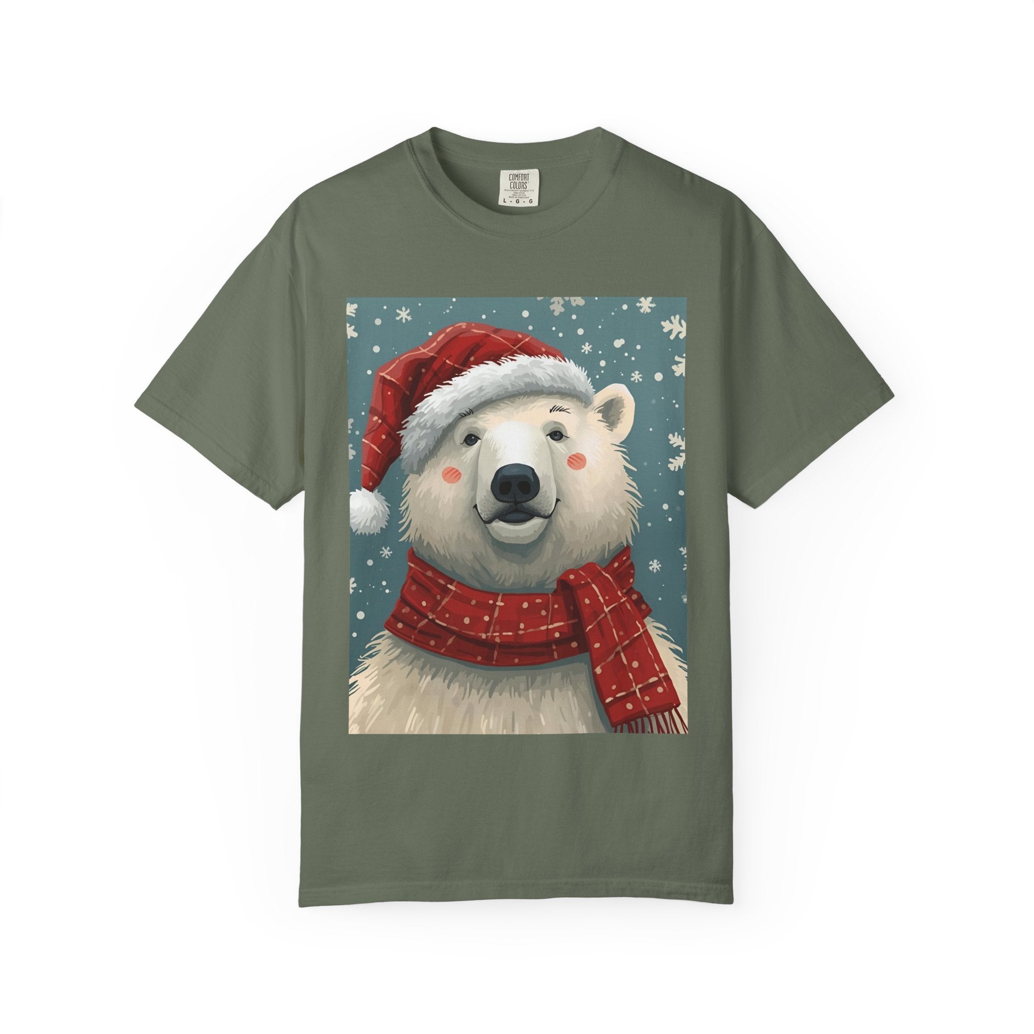 Cozy Holiday Polar Bear T-Shirt, Christmas Tee, Unisex Shirt, Festive Apparel, Gift for Animal Lovers, Winter Wear