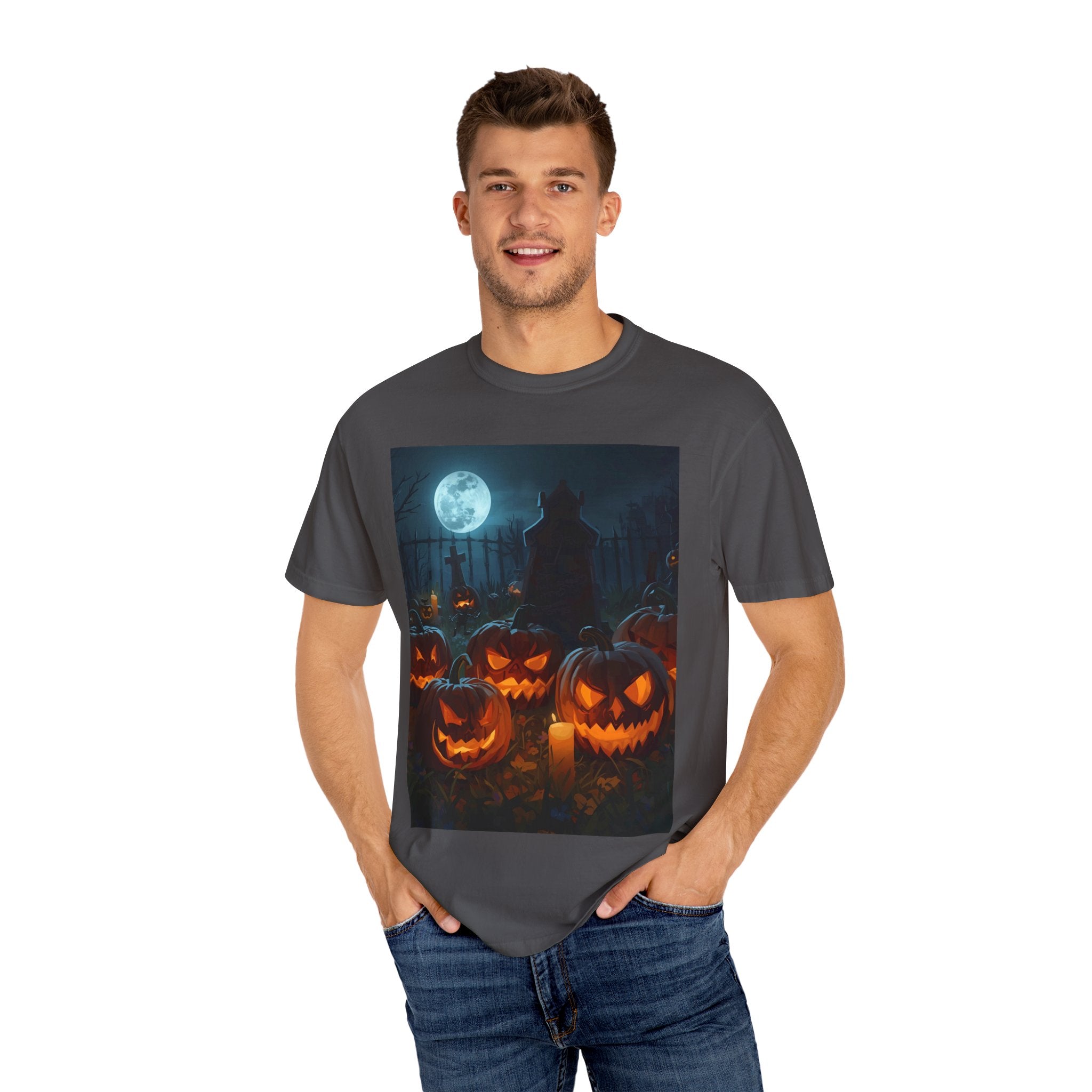 Halloween Pumpkin Unisex T-Shirt, Spooky Shirt, Fall Apparel, Halloween Costume, Casual Wear, Party Shirt