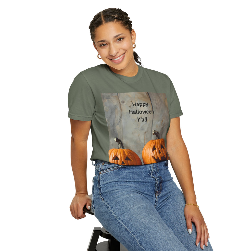 Happy Halloween Y'all T-Shirt | Cozy Fall Tee, Pumpkin Shirt, Unisex Halloween Apparel, October Gift, Casual Wear
