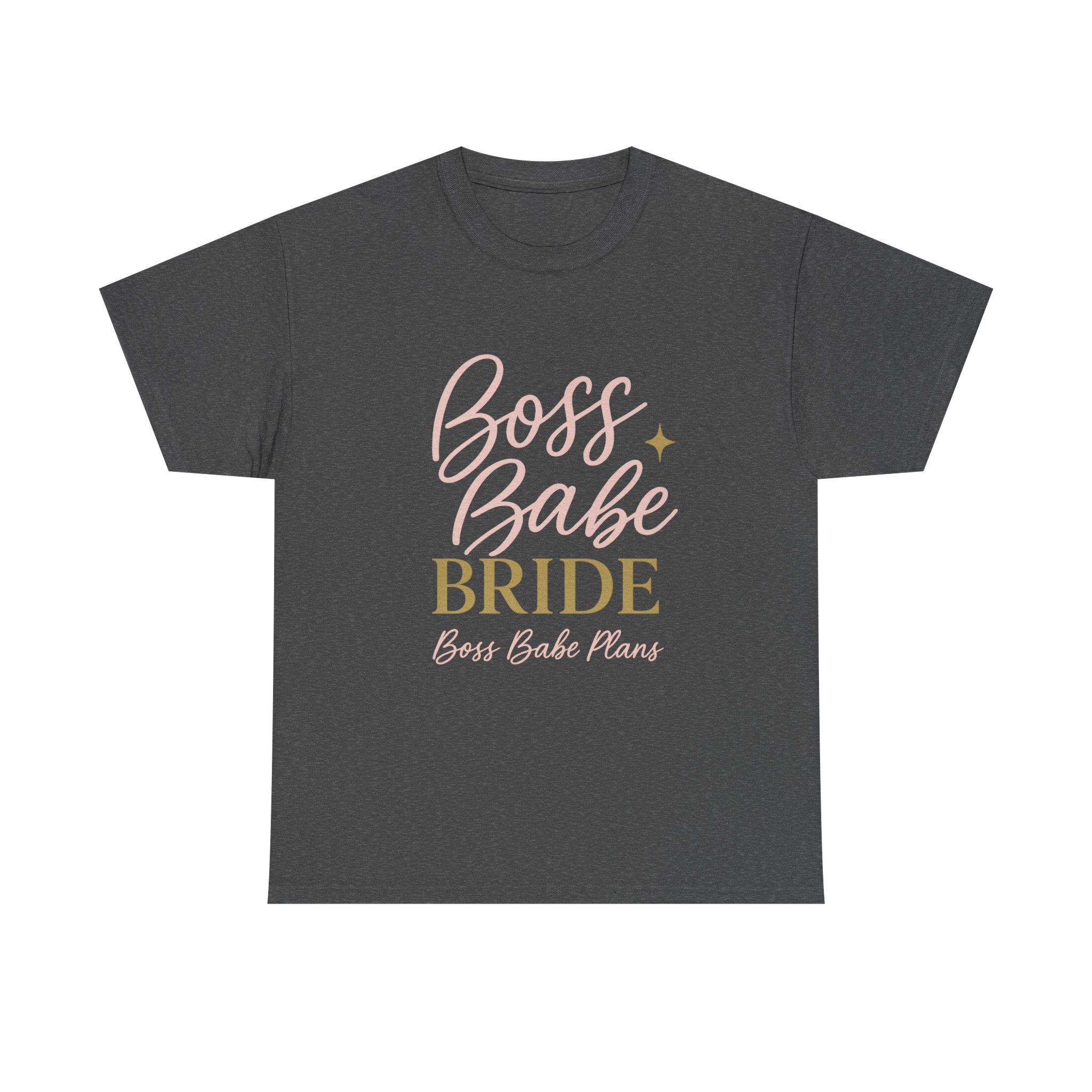Boss Babe Plans Bride Tee - Unisex Heavy Cotton T-Shirt for Future Brides