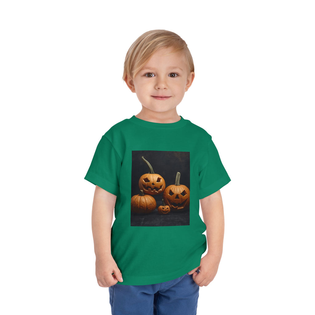 Spooky Halloween Pumpkin Toddler Short Sleeve Tee