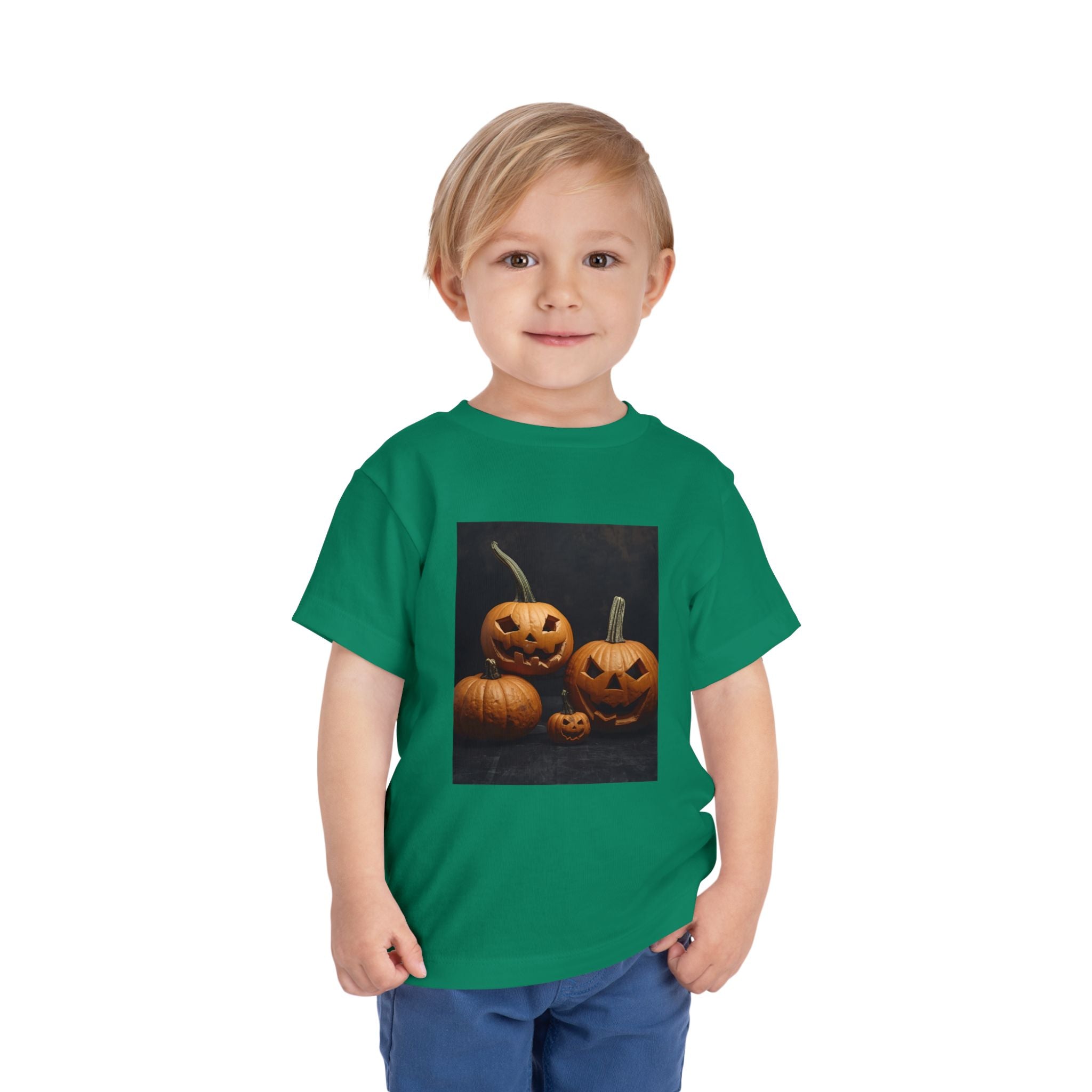 Spooky Halloween Pumpkin Toddler Short Sleeve Tee