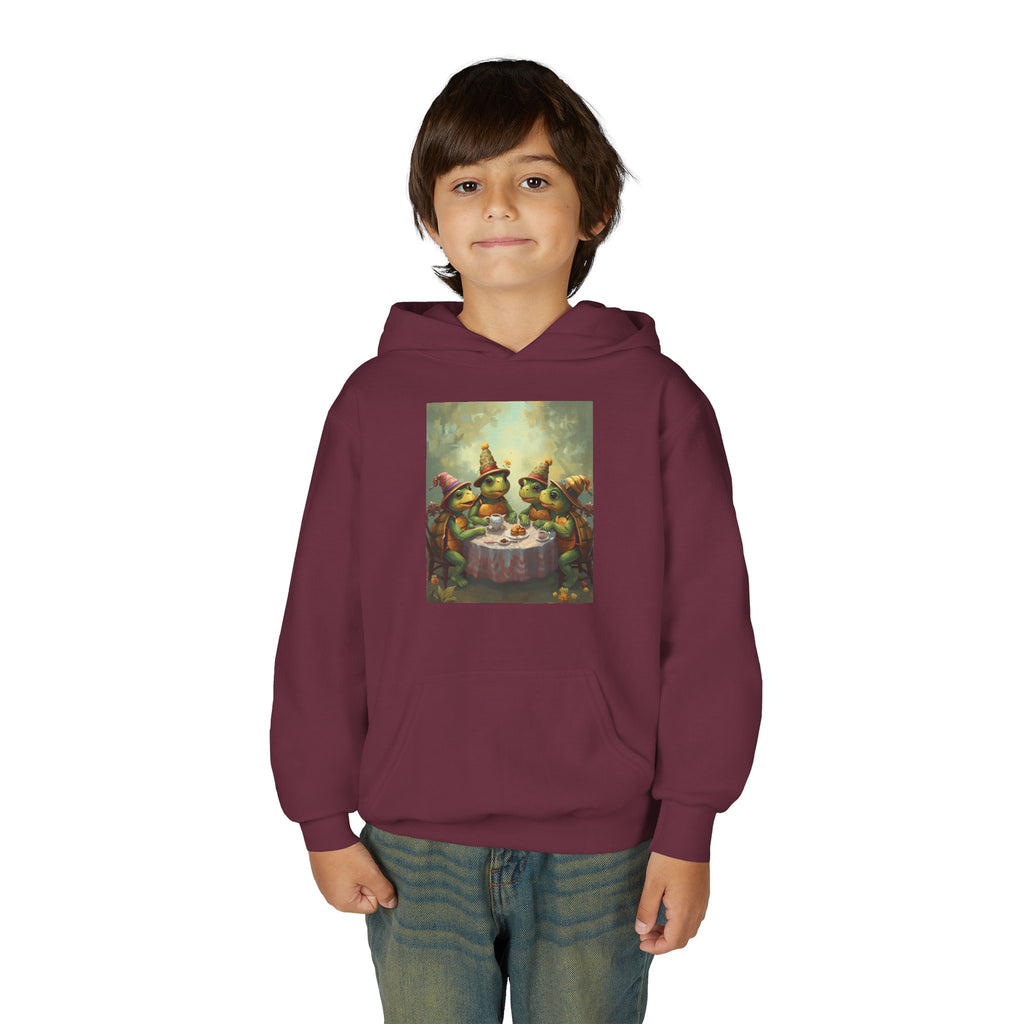 Whimsical Turtle Youth Heavy Blend Hooded Sweatshirt