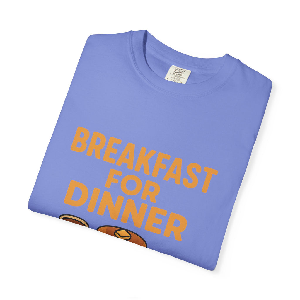Whimsical Breakfast For Dinner T-Shirt, Foodie Gift, Funny Dinner Shirt, Comfort Wear, Casual Tee for Food Lovers