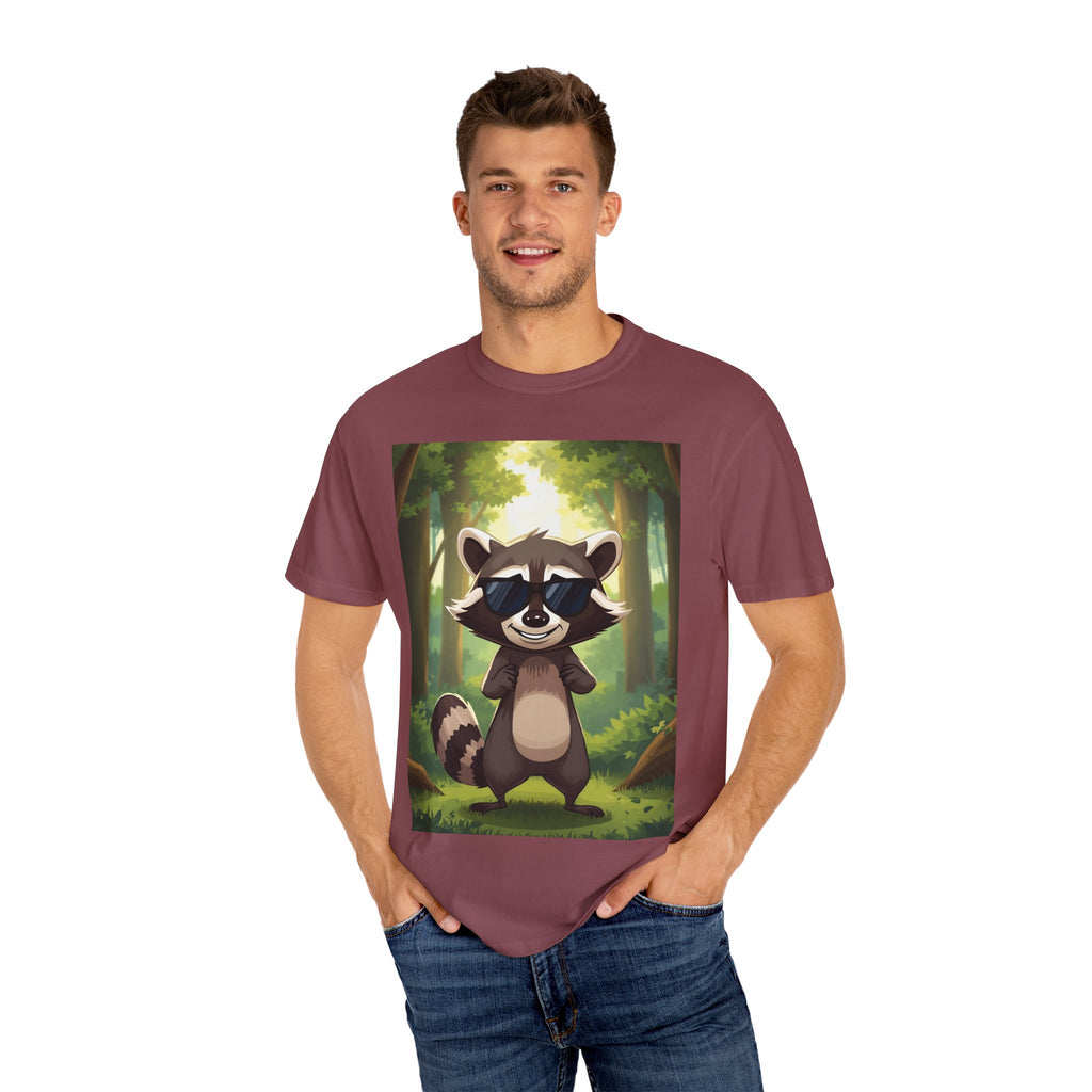 Whimsical Raccoon T-Shirt, Fun Nature Tee, Unisex Forest Shirt, Gift for Animal Lovers, Cute Wildlife Apparel