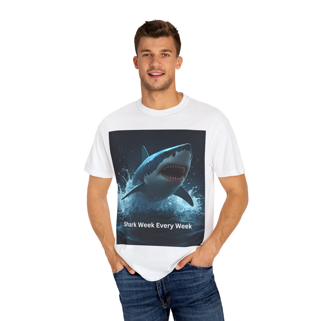 Shark Week Unisex T-Shirt | Fun Ocean Lover Tee, Summer Beachwear, Gift for Shark Fans, Party Outfit, Ocean Conservation Awareness