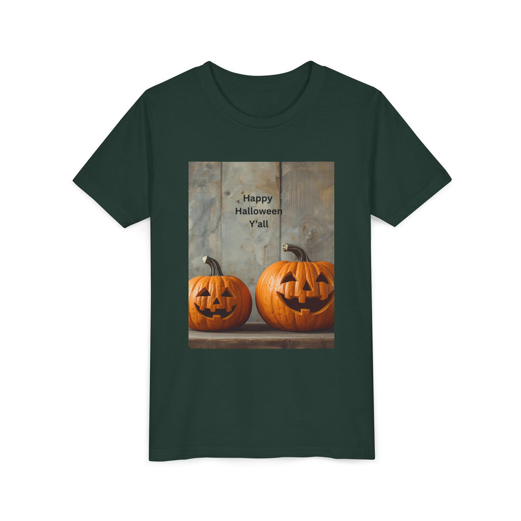 Halloween Pumpkin Youth Tee, Spooky Kids Shirt, Pumpkin Graphic Tee, Fall Celebration Gift, Trick or Treat Outfit