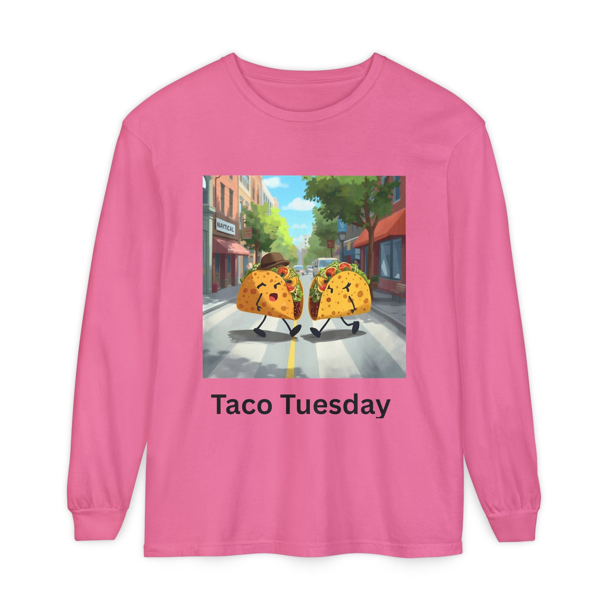 Taco Tuesday Unisex Garment-dyed Long Sleeve T-Shirt