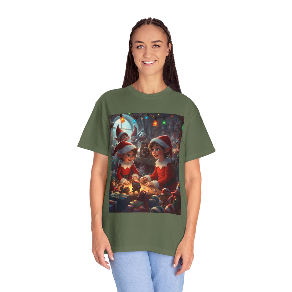 Festive Christmas Elf T-Shirt, Holiday Gift, Unisex Tee, Seasonal Wear, Family Celebration, Santa Theme