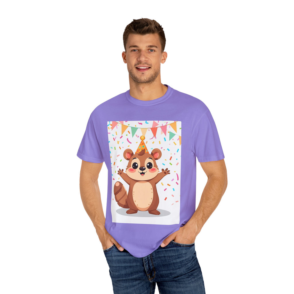 Adorable Party Animal Squirl T-Shirt - Birthday Gift, Unisex Tee, Celebration Apparel, Cute Animal Print, Fun Gift Idea