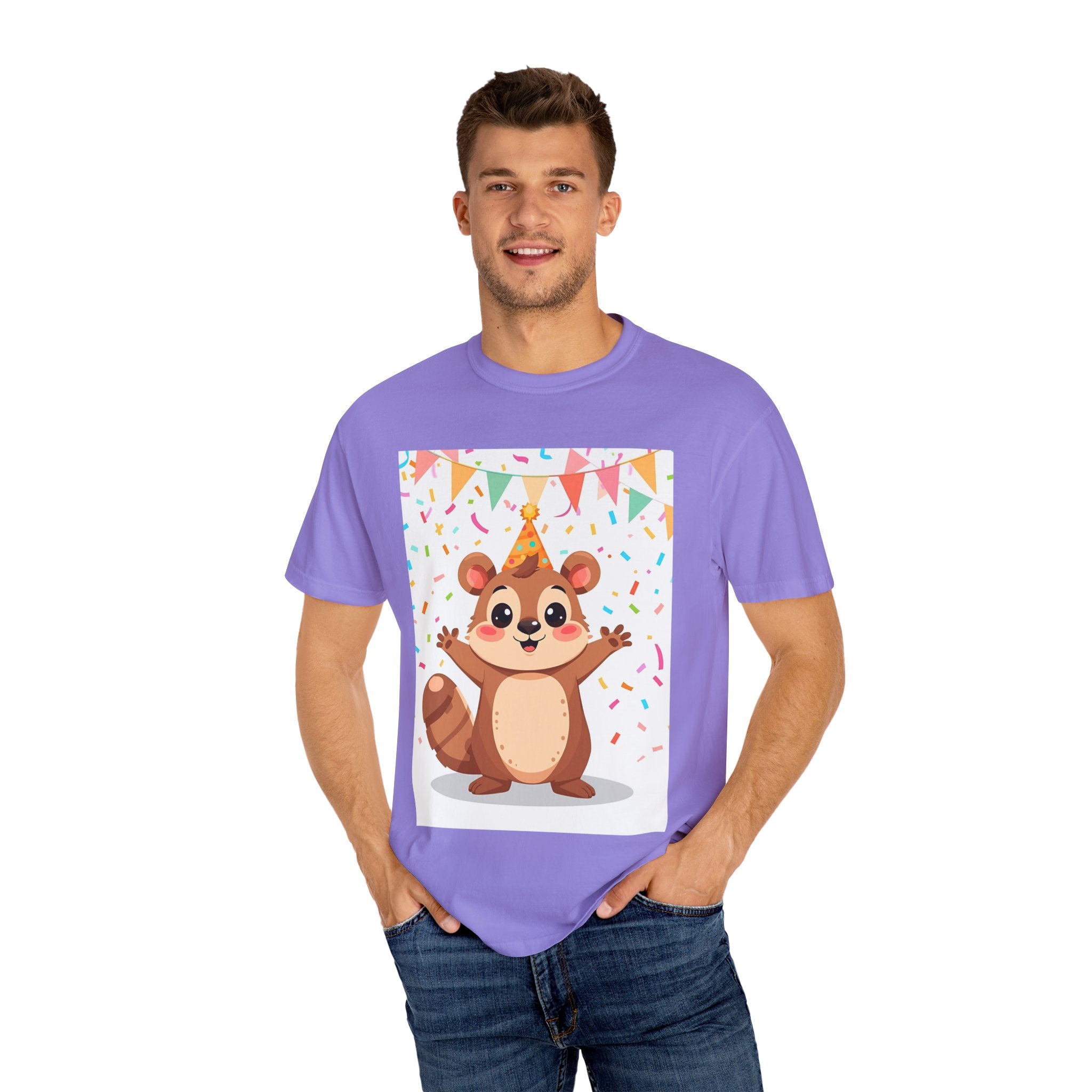 Adorable Party Animal Squirl T-Shirt - Birthday Gift, Unisex Tee, Celebration Apparel, Cute Animal Print, Fun Gift Idea